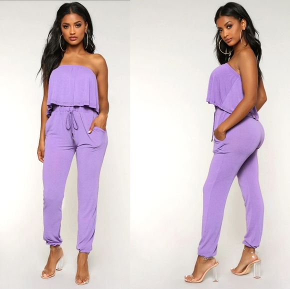 Fashion Nova Pants - NWT Fashion Nova Purple Jumpsuit Size XS